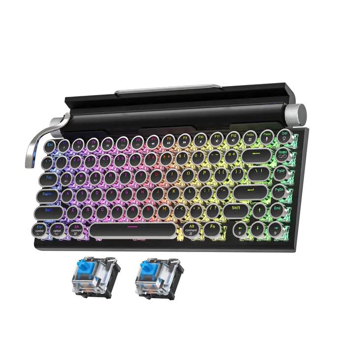 Clavier de jeu mécanique sans fil rétro