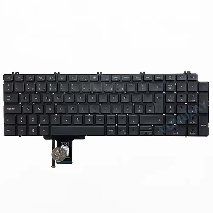 Clavier rétroéclairé Latin/UK/Français/Portuguese pour DELL Precision 7750 7760 7550 7560 0KG9G3 DLM19L5 0713DM 01WYH2 0P2K2J 0MH69P 0M8M7D 06H2H7 6H2H7