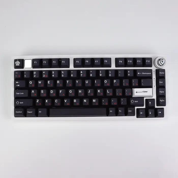 KBDiy GMK – capuchons de touches en PBT rouge cyrilique