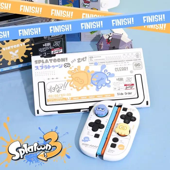 Étui de protection Splatoon 3 pour Switch 2 - Conception à coque divisée en deux parties - Accessoires de console NS2 Housse de jeu