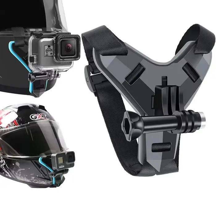 Support de menton pour casque de moto, pour GoPro Hero 11 10 9 8 7 6 5, support de caméra de sport d'action, accessoire de moto Yi Sports Action
