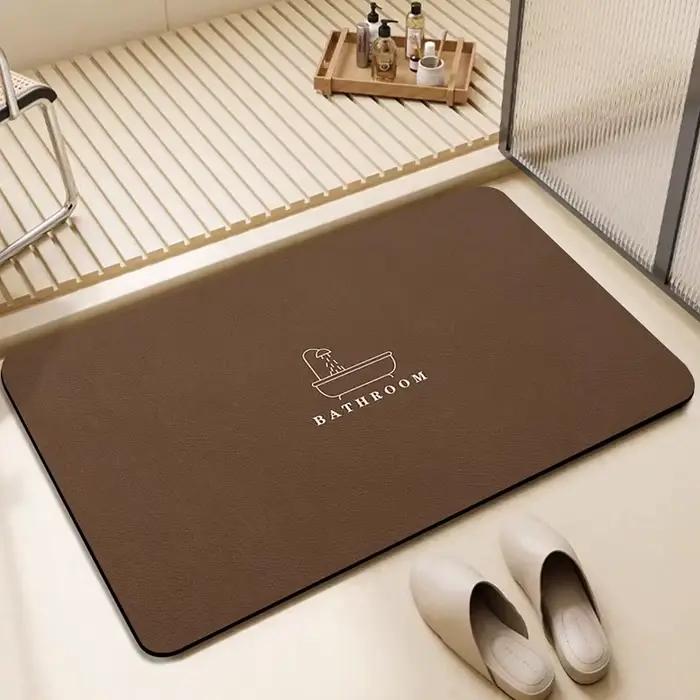 Tapis de sol absorbant pour salle de bain Simple, boue de diatomée douce, antidérapant, à séchage rapide, tapis de toilette