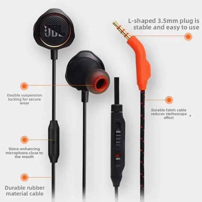 Écouteurs intra-auriculaires filaires JBL QUANTUM 50 officiellement autorisés avec microphone intégré