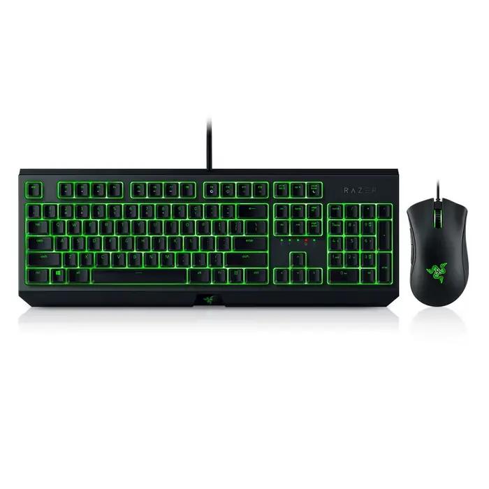 Razer-Clavier de jeu mécanique à commutateurs verts et souris DeathAdder