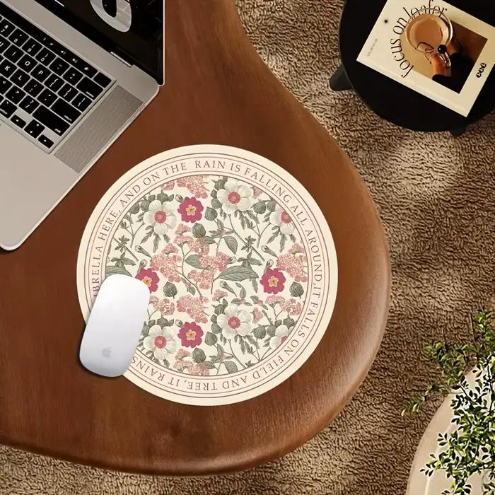 Tapis de souris rond mignon avec base en caoutchouc antidérapante