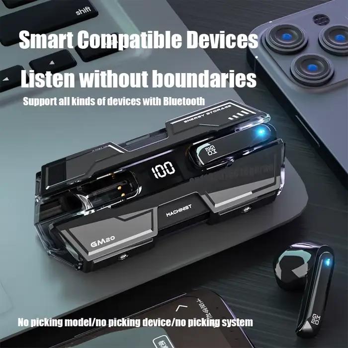 TWS sans fil Bluetooth 5.3 GM20 casque de jeu double Mode haute gamme HiFi stéréo Audio