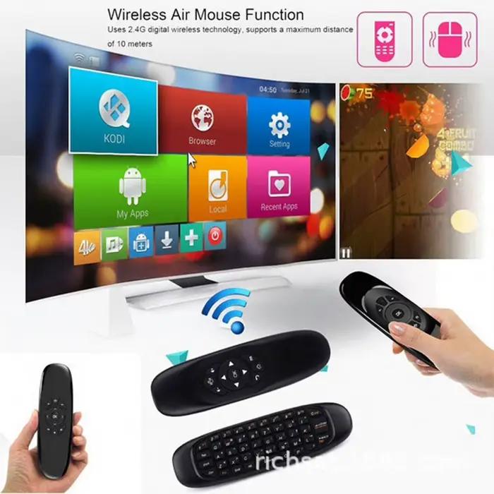 Fly Air Mouse 2.4G Mini clavier sans fil télécommande Rechargeable pour ordinateur portable Android TV Box PC projecteur boîte de jeu à distance