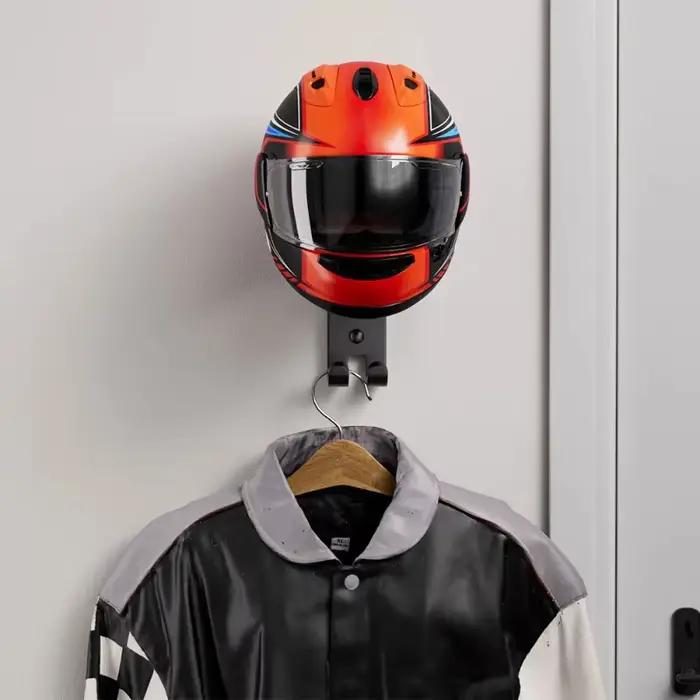 Support de casque de moto, support de rangement multifonctionnel pour divers chapeaux, présentoir pour casquettes, crochet mural pour casque de sécurité