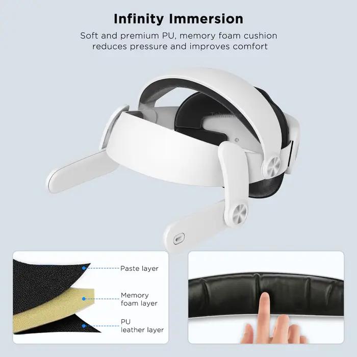 Sangle de tête pour casque VR sangle Halo réglable amélioration confort pour Meta Quest 3 3S casques réalité virtuelle gamer joueur occasions spéciales