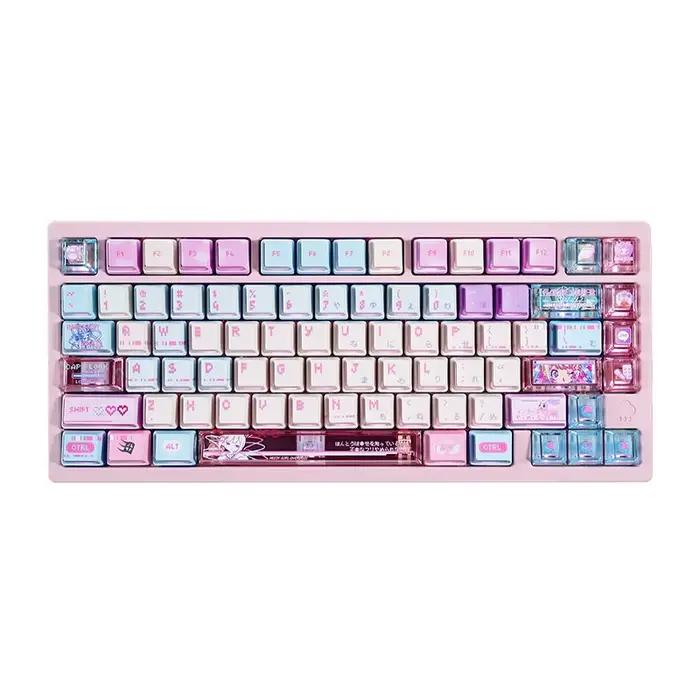 Anime nécessiteux Streamer surcharge Keycap clavier mécanique PBT + PC personnalisé mignon