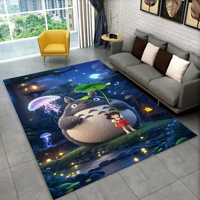 Tapis T-Totoro en polyester 100% antidérapant moderne pour salon chambre ou salle de jeux pour adultes et enfants occasions spéciales cadeau