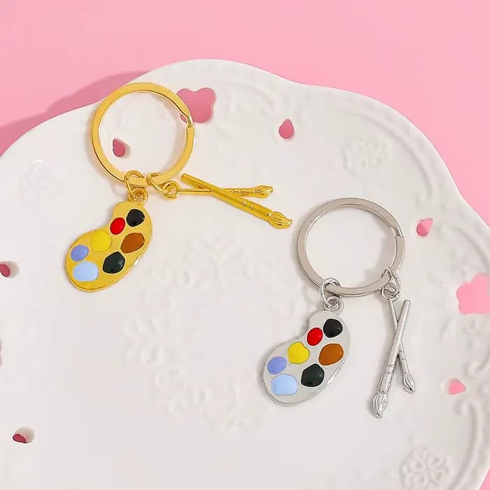 Porte-clés Pinceau de Peinture Fashion Palette – Outil de Peinture