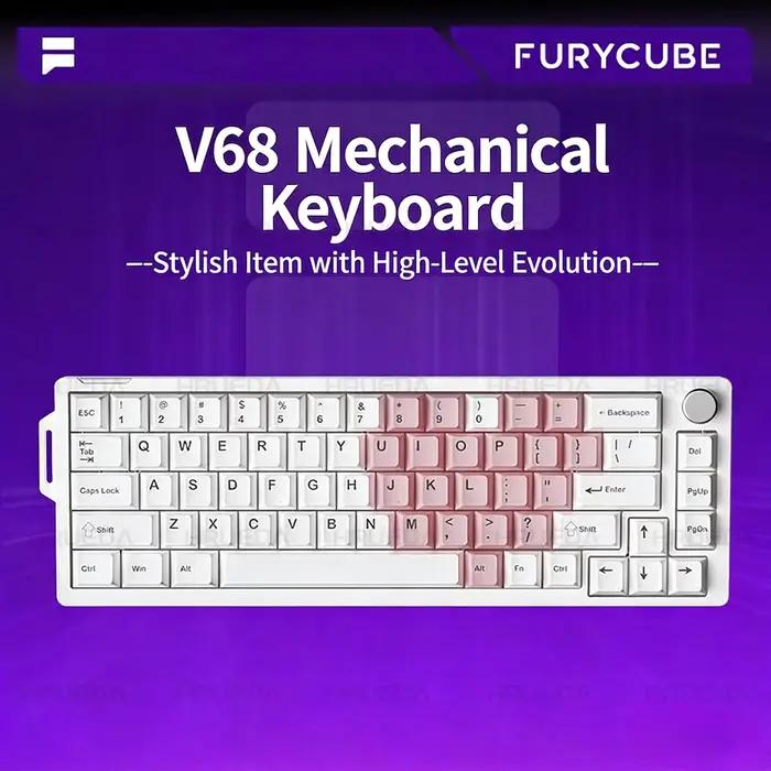 Clavier mécanique FURYCUBE V68 à 68 touches