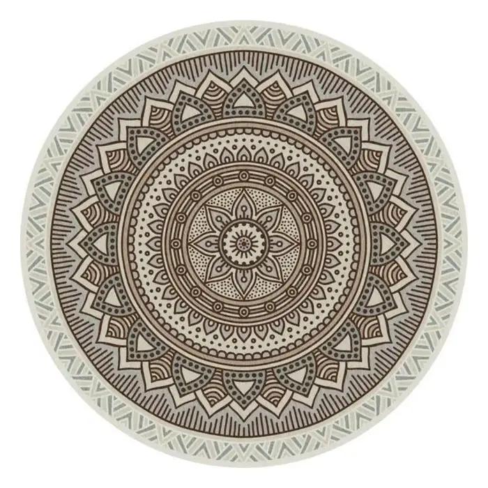Tapis rond en Imitation laine