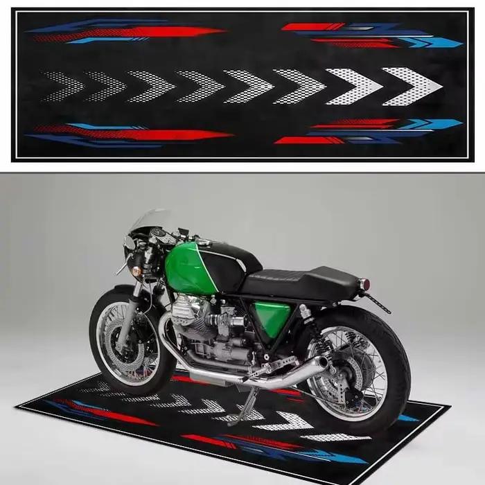 Tapis de garage pour moto VIKAMA, tapis d'atelier de réparation, tapis lavable et marchable, tapis de chambre, tapis de présentation pour moto, décoration intérieure
