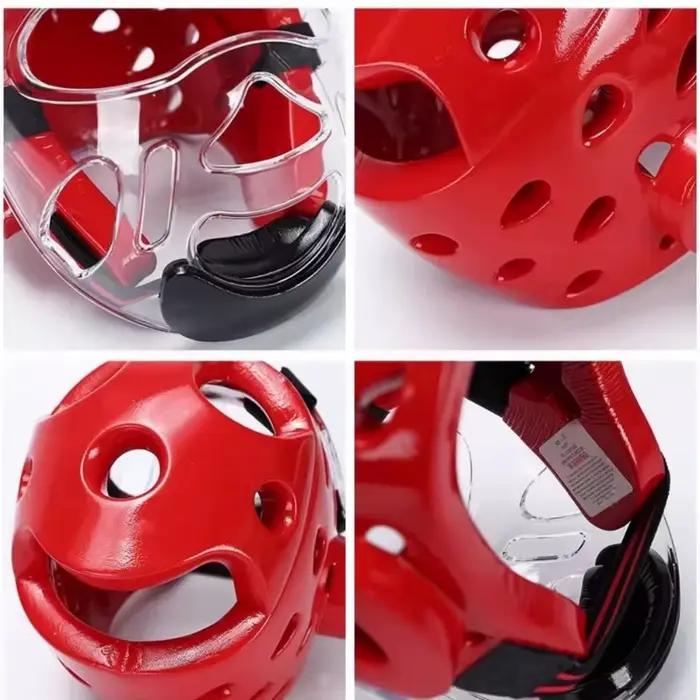 Casque de protection pour Taekwondo, équipement portable en PU, casque de kickboxing sans couture S/M/L, casque de Muay Thai pour sports de combat