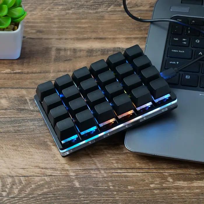 Mini clavier 24 touches noir USB bricolage fonction de raccourci