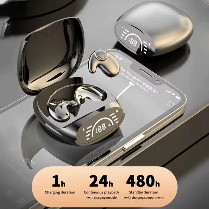 Sommeil Invisible casque suppression du bruit casques sans fil étanche sport stéréo avec micro Bluetooth Earohone