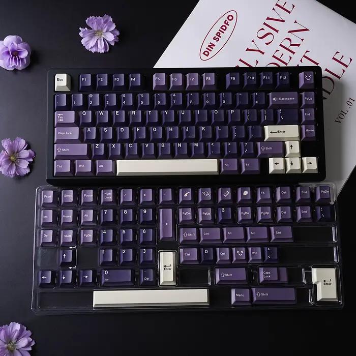 Ensemble de touches de clavier mécanique en carbone violet