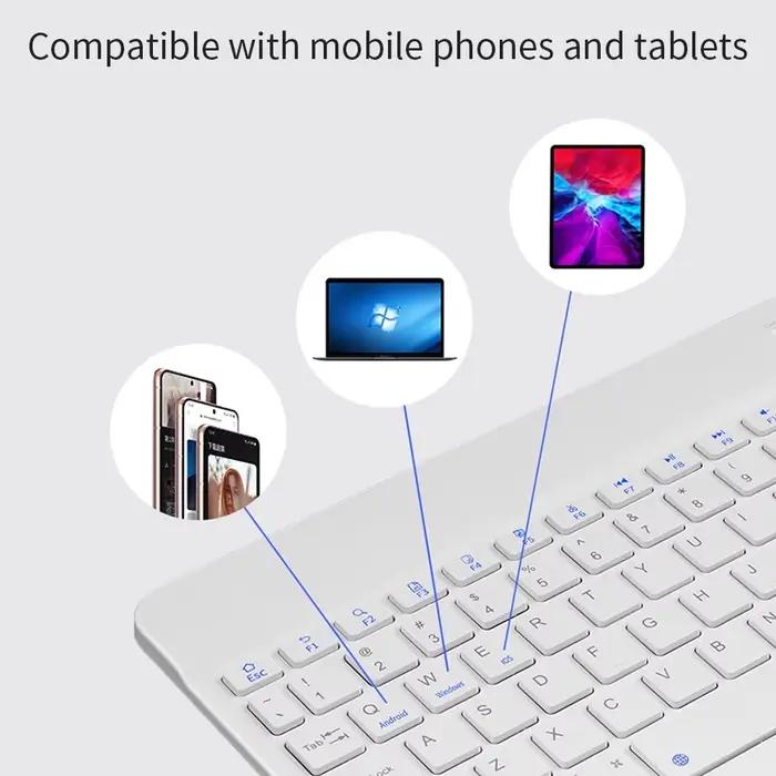 EMTRA Bluetooth clavier sans fil souris pour IOS Android Windows tablette pour IPad Air Mini Pro français arabe hébreu