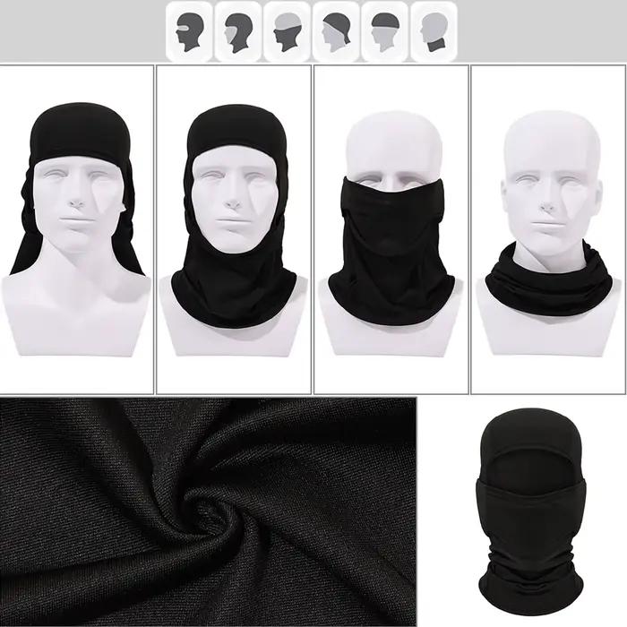 [SHIESTY Balaclava Hat] - Conception respirante en soie glacée et motif Grimace, idéale pour les sports de plein air, les couvre-chefs et les masques de ski