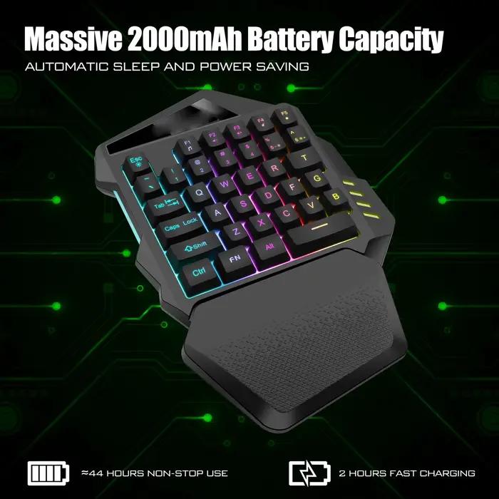 Clavier de jeu sans fil à une main
