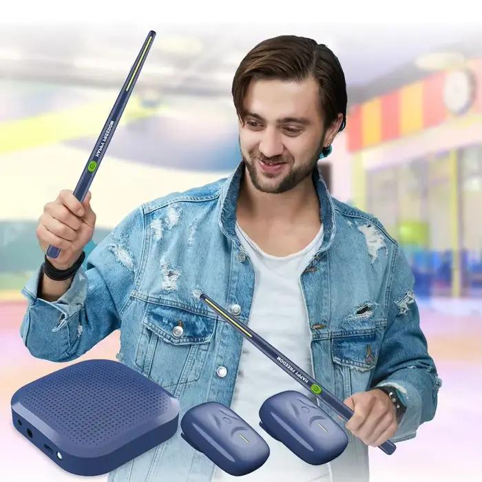 Batterie à air avec ensemble de baguettes, portable, électronique, virtuel, pédales professionnelles pour débutants, enfants, adultes