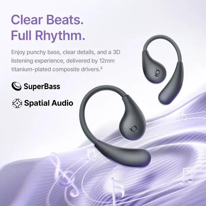 Écouteurs sans fil sportifs à oreille ouverte Baseus Bass BF1 Lite Bluetooth 5.4 avec crochets d'oreille