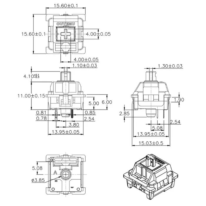 Pièces de rechange pour clavier mécanique cherry MX Gateron