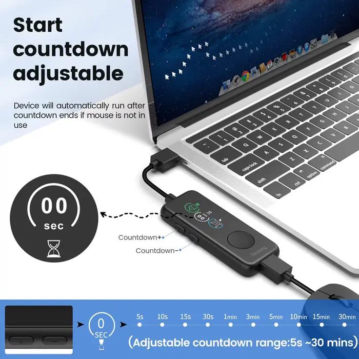 Jiggler de souris USB entièrement automatique