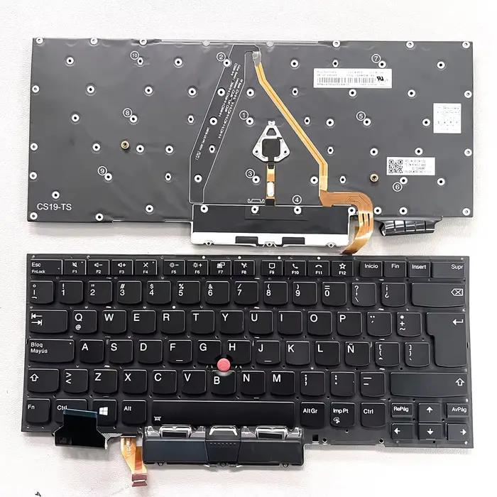 Clavier rétroéclairé US/UK/Latin/Russe/Estonien/Canadien/Français/Hongrois pour Lenovo Thinkpad X1 Carbon Gen 7ème 8ème génération 2019 2020