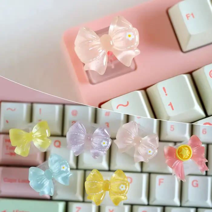 Capuchons de touches de clavier avec nœud translucide