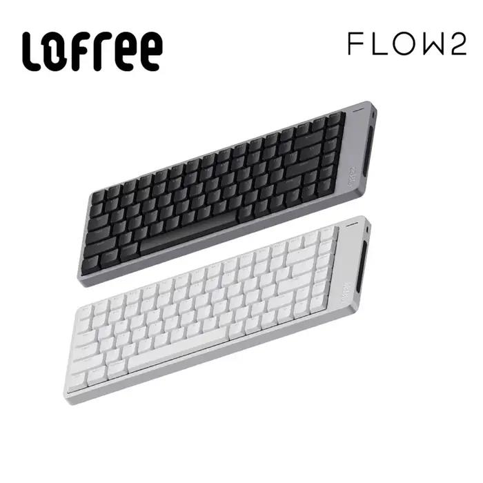 Lofree FLOW2 clavier mécanique bureau d'affaires sans fil Bluetooth filaire son silencieux et doux Compatible muet en aluminium bosse