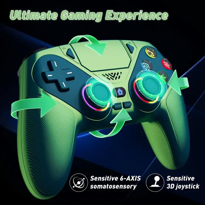 Manettes de jeu sans fil RGB pour PlayStation 5/PS5 Pro/Slim PC