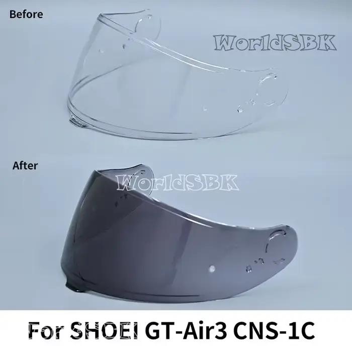 GT air 3-Visière photochromique pour SHOEI CNS-1C CNS s GT-Air3 ightAir 3 Casque de moto Lentille Visière en verre Clair