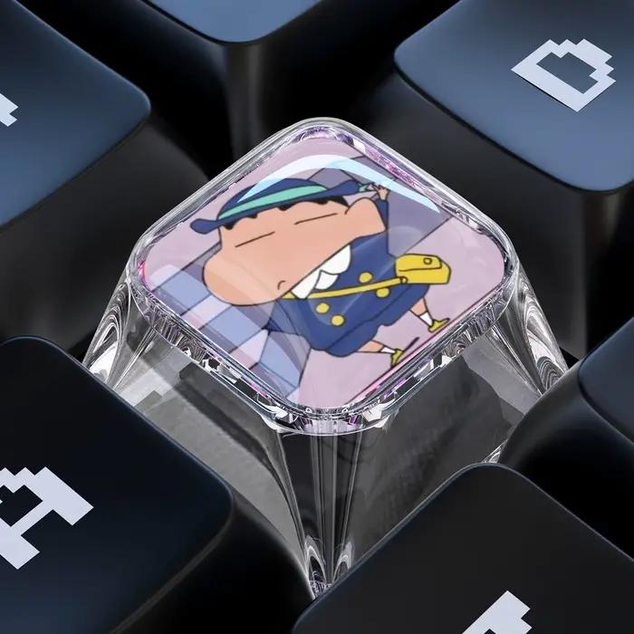 Clavier mécanique DIY personnalisé Shin-Chan avec touches mignonnes
