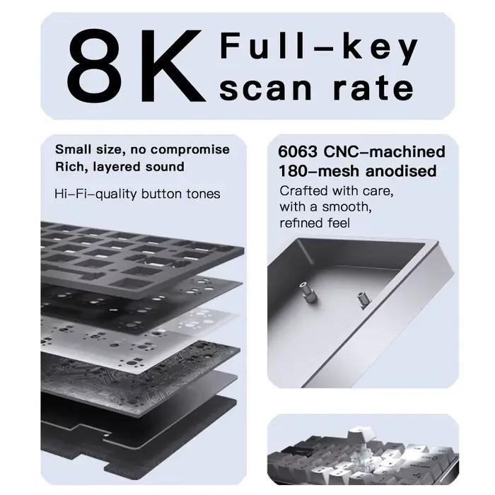 Clavier de jeu mécanique Darmoshark KT35 en alliage d'aluminium