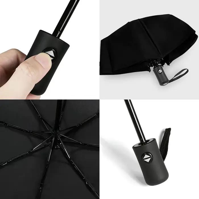 Parapluie coupe-vent avec logo de marque de voiture multiple pour hommes et femmes, parasol portable, possède un logo automatique, cadeau publicitaire d'entreprise, crème solaire