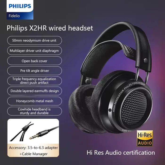 Original Philips X2HR Fidelio HiFi stéréo casque monté sur la tête confort musique filaire