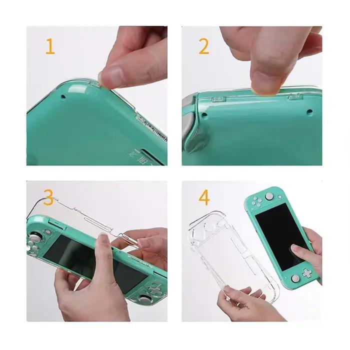 Étui de protection complet en cristal antidérapant pour console Switch Lite