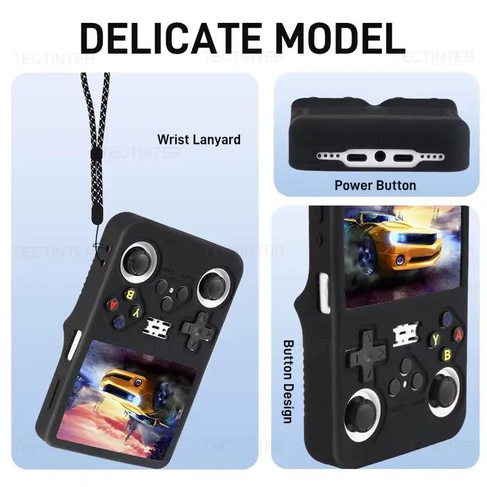 Coque en silicone pour joueur de jeu portable R36S