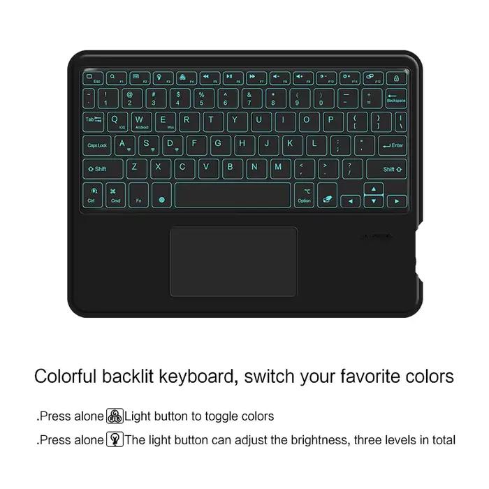 Clavier tactile rétroéclairé sans fil Bluetooth Deutsch pour téléphone