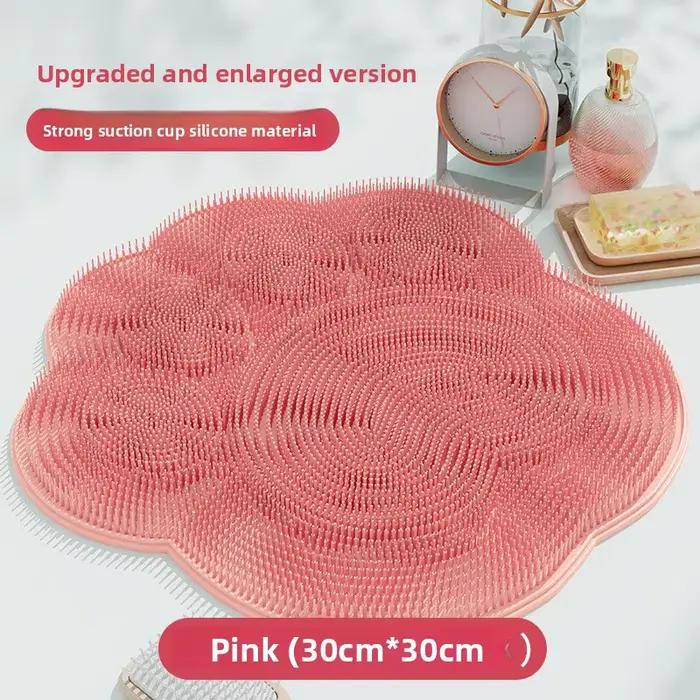 1 pièce Tapis de massage pour le bain / Nettoyeur de pieds / Éponge dorsale / Tapis de douche pour les pieds / Accessoires de salle de bain / Fournitures de douche / Éponge exfoliante pour les pieds