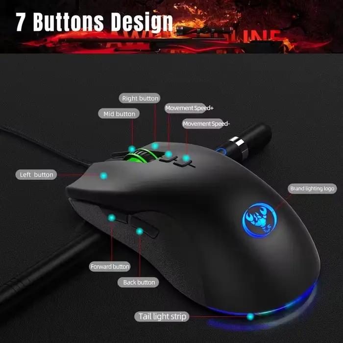 Mini ensemble clavier et souris filaires 60 % avec 61 touches