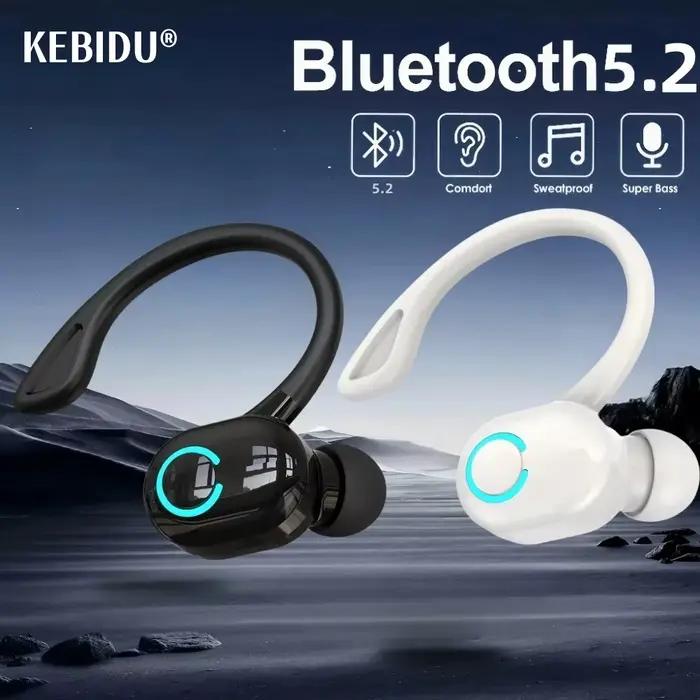 Ecouteurs intra-auriculaires sans fil Bluetooth 5.2 imperméables avec annulation active du bruit pour musique et communication sportive et quotidienne