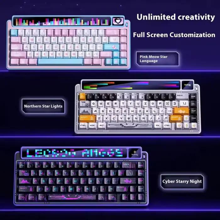 LEOBOG AMG65 clavier mécanique de jeu sans fil 60% disposition Bluetooth 2.4G filaire rvb Hotswap Gamer