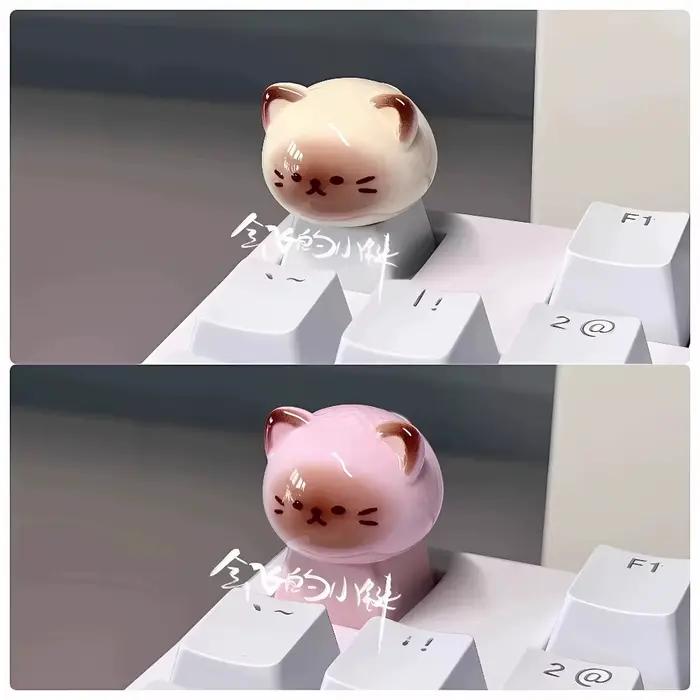 Capuchons de touches de clavier en forme de chat mignon de dessin animé (veuillez suivre notre boutique