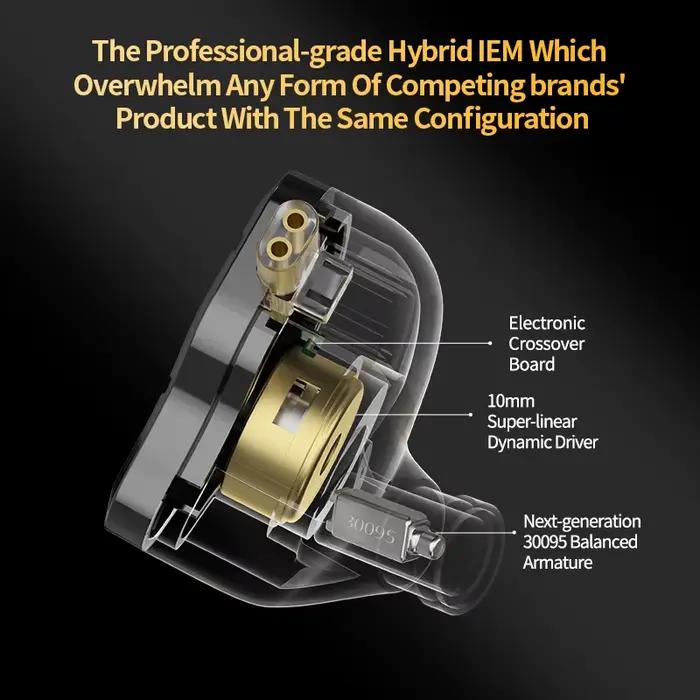 KZ ZSN Pro 2 écouteurs intra-auriculaires en métal Sport suppression du bruit casque de musique pilotes hybrides 1BA +