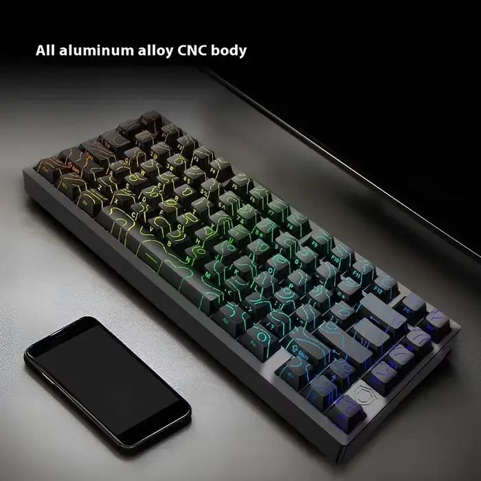 IROK MG75 PRO MG75 Max clavier mécanique de jeu magnétique RT0.001mm 8K 0.125ms retard aluminium rvb échange à chaud clavier de jeu filaire