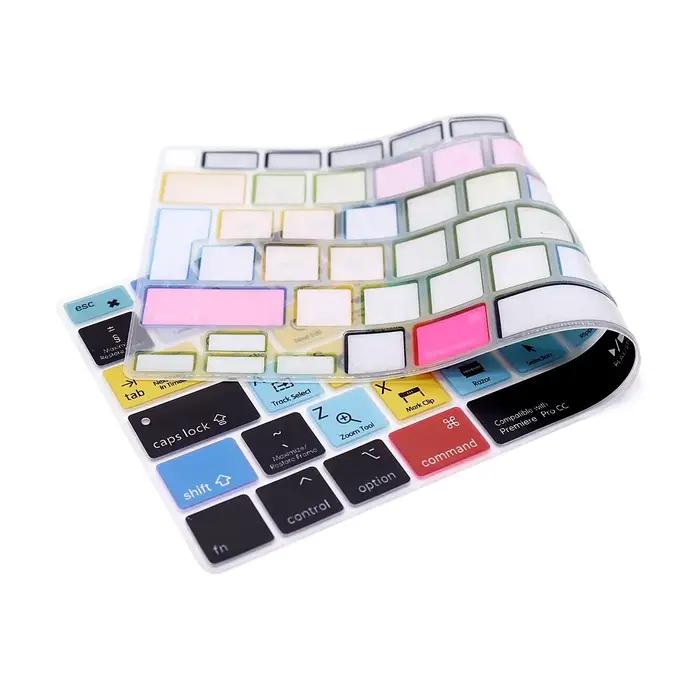 Couverture de clavier à raccourcis EU pour MacBookAir13”15”Pro14”16”2026-2021M5 M4 M3 M2 M1 Neo 13" A3404 A3114 A2442 A2779 A2991 A2681